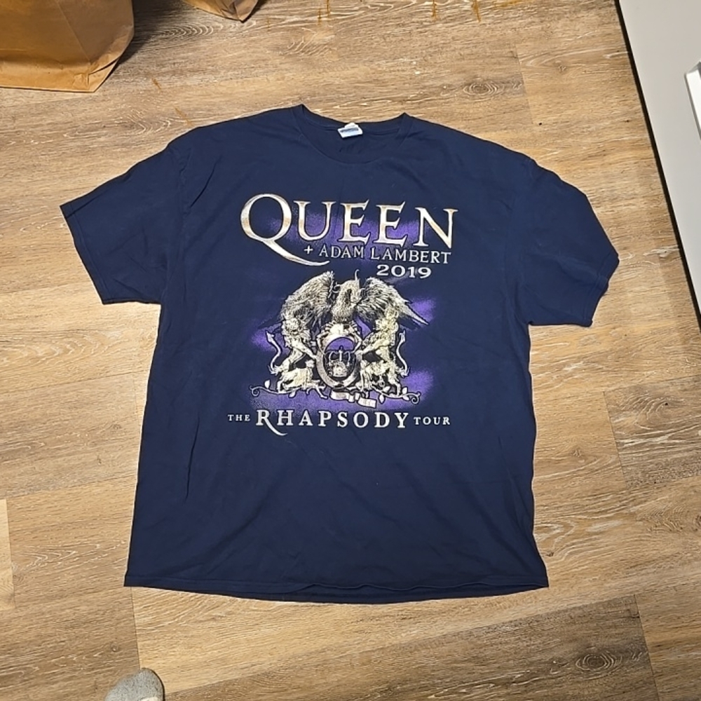 Queen + Adam Lambert 2019 Rhapsody Tour Navy T-Shirt